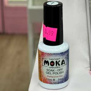 ยาทาเล็บเจลกลิตเตอร์สะท้อนแสง Moka 15 มล. สไตล์ฝรั่งเศสสำหรับร้านทำเล็บ ใช้กับหลอดไฟ LED  รับทำโลโก้ฟรี  ติดแน่นด้วยแม่เหล็ก  อะคริลิคเรซิ่น - Product Image 1