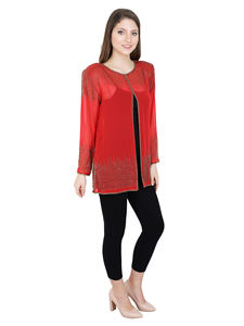 Último diseño cuello redondo plata oro lentejuelas Mujer ropa Chaqueta corta noche vacaciones fiesta vestido mano con cuentas trabajo - Product Image 2