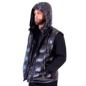 2025 <b>Men's</b> Vest Sleeveless Hooded Puffer Jacket Autumn Winter Lightweight Waterproof Cotton Padded Warm Thicken <b>Waistcoat</b> - Product Image 2