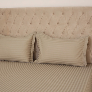 Tùy chỉnh thực hiện đồng bằng cotton Satin Sọc bedsheets Đồng bằng thiết kế sang trọng khách sạn satin tấm ga trải giường - Product Image 2