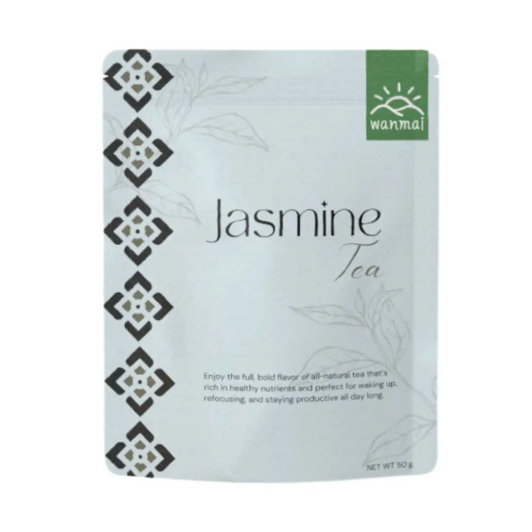 Wanmai29 Jasmijn Thee In Kraft Weekzak Instant Honing Gember Thee Custom Smaak Poeder Thee Aangepaste Verpakkingsstijl