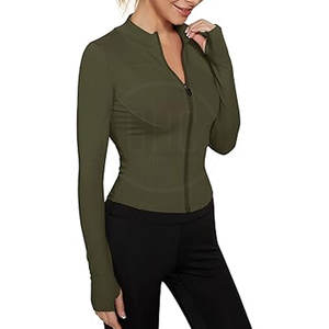 เสื้อแจ็กเก็ตโยคะแขนยาวของผู้หญิงผ้าสแปนเด็กซ์/ โพลีเอสเตอร์ระบายอากาศพิมพ์ลายแบบใส่ได้2025 - Product Image 2