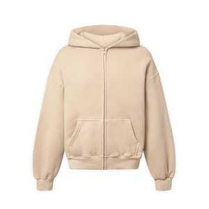 Sweat-shirts à fermeture éclair pour hommes de qualité supérieure, 100% coton molletonné, écologiques, logo personnalisé, impression numérique, broderie, streetwear élégant - Product Image 1