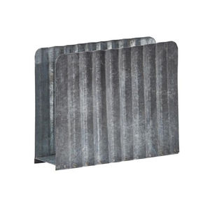 Servilletero de metal galvanizado con mango de madera perfecto para decoración de comedor interior y exterior elegante accesorio de mesa elegante - Product Image 2