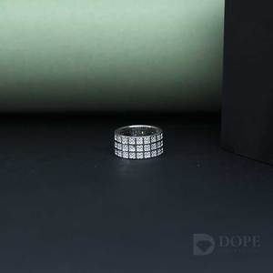 แหวนหมั้นแบบยูนิเซ็กส์ทำจากสแตนเลสสุดหรูพร้อมแหวนแต่งงานสุดหรู - Product Image 1