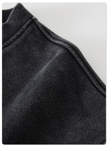 Sweat-shirt ras du cou vintage lavé pour hommes 440gsm Sweat-shirt de haute qualité Stone Washed 440 Gsm Blank Oversized jumper - Product Image 3