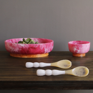 Cuenco de resina para manualidades de diseño increíble, cuenco decorativo para sala de estar de Color rosa, vajilla usada - Product Image 3