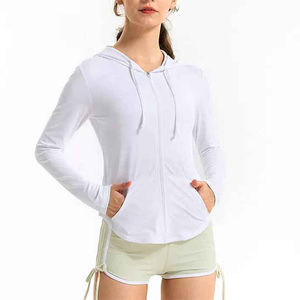 Sweats à capuche épais en polaire douce avec cordon de serrage Sweat à capuche court zippé pour femme Vêtements d'extérieur décontractés à manches longues Grande taille Sweats à capuche zippés - Product Image 6