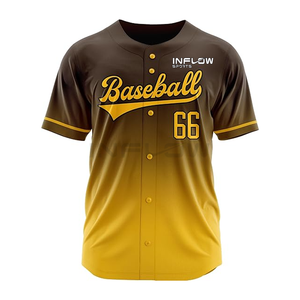 Maillot de baseball vierge en polyester pour sublimation, maillot de softball grande taille pour impression par sublimation - Product Image 3