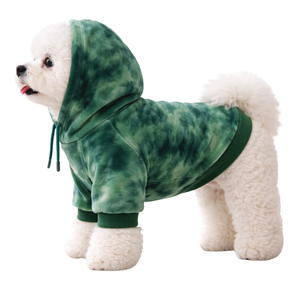 Sudadera con Capucha para Perro de Terciopelo Verde Esmeralda, Suave y Afelpada, Cálida y Cómoda para Invierno, para Perros Pequeños y Medianos - Product Image 3