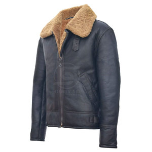 Chaqueta de Cuero de Oveja para Hombre, Nueva Moda, Chaqueta de Invierno para Hombre, Chaqueta de Cuero de Oveja Transpirable - Product Image 3
