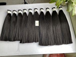 Pelo de templo indio sin procesar, cabello Remy virgen con cutícula alineada, vendedor de cabello indio sin procesar, precio al por mayor - Product Image 6