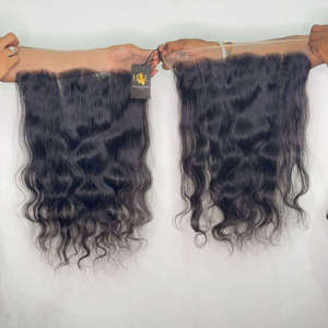 Perruque frontale 5x5 HD Lace Closure en cheveux humains bruts brésiliens, extensions de cheveux humains raides, cheveux humains bruts de temple - Product Image 1
