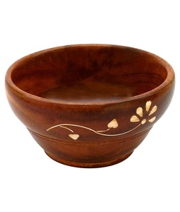 Produits écologiques les plus vendus bol à salade biologique bol en bois sculpté bol à fruits au design tendance et à la mode - Product Image 1