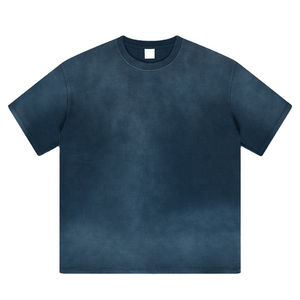 Meilleure vente 100% coton Jersey lavage à l'acide High Street Style respirant à manches courtes hommes décontracté grande taille Logo personnalisé T-Shirt - Product Image 2