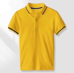 เสื้อโปโลสำหรับผู้ชายผ้าคอตตอนโพลีเอสเตอร์แห้งเร็วระบายอากาศได้ดีพิมพ์ลายสีทึบดีไซน์ใหม่ - Product Image 2