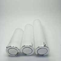 Flacon pompe double couche rond en acrylique sans air, couleur personnalisée, 15ml 30ml 50ml