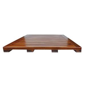 Tapis de bain carré en bois massif d'acacia OEM Tapis de douche antidérapant de luxe Hôtels Salles de bains Baignoires Douches Spas Utilisation extérieure et intérieure - Product Image 2