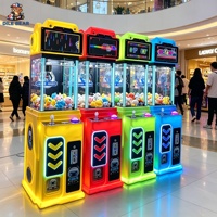 Mini machine à griffes innovante, machine d'arcade à monnayeur, attrapeur de petits jouets en peluche avec joystick haute sensibilité et LED
