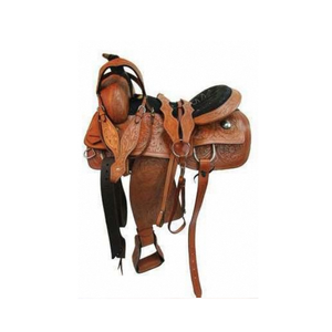Selle anglaise de qualité supérieure, fabriquée en cuir véritable, avec un siège profond et sécurisé - Product Image 2