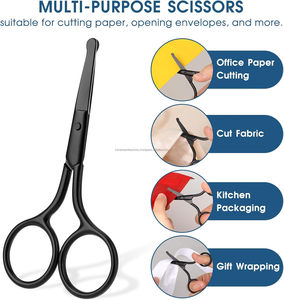 Personal Care Round Tip <b>Small</b> Cosmetic Facial Safety Special Mini Scissors Eyebrow Scissors For Men and Women Wholesale - Product Image 3