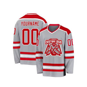 Camiseta de hockey sobre hielo con logotipo personalizable, alta calidad, 100% poliéster, transpirable, fabricada en Pakistán, servicio OEM para el nombre del equipo - Product Image 4