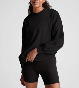 Sudadera Extra Grande para Mujer, Cuello Redondo, 100% Algodón, Felpa Gruesa de 450 GSM, Estilo Casual, Hip Hop, para Invierno y Otoño - Product Image 4