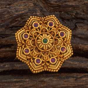 Gold-Plated Flower Shape Lab Created Stones Prong Setting Fashion <b>Ring</b> Watch for Women's <b>Adjustable</b> Trendy Wedding Occasion - Product Image 1