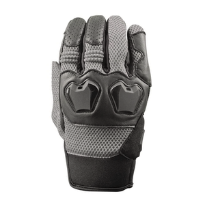 Air Vented Leather & Mesh Textile Winter Custom Motorbike Gloves Grey Black Motorcycle Auto Racing Wear Unisex - Product Image 2