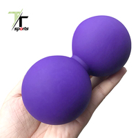 Balle de massage en silicone pour points de pression, modèle double cacahuète, pour la relaxation musculaire et la thérapie des pieds et du dos, vente en gros