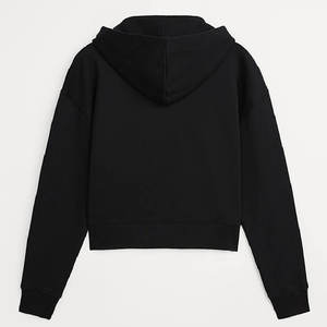 Sudadera con capucha recortada cuadrada en blanco para hombre, ropa de calle de gran tamaño de algodón de alta calidad, Sudadera con capucha recortada personalizada con logotipo estampado - Product Image 3