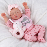 Muñeca Bebé Reborn Realista de 17 Pulgadas, Recién Nacida, de Vinilo, Venta al Por Mayor de Fábrica, MOQ Bajo
