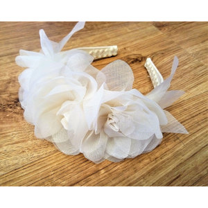 Fascia per capelli con fiori in organza - Product Image 1