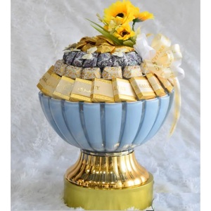 Cuenco de servidor de dulces de Chocolate para decoración del hogar con estilo ecológico, cuenco de Chocolate de Metal blanco de calidad superior para ocasiones especiales - Product Image 2