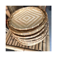Panier tissé en bambou fait main de stockage de fruits et légumes produit tissé en bambou panier rond Mantou panier de fruits en bambou