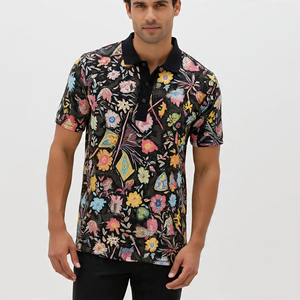 Polo à manches courtes pour homme, col rabattu, sublimation, 100% polyester, coton, golf, été - Product Image 3