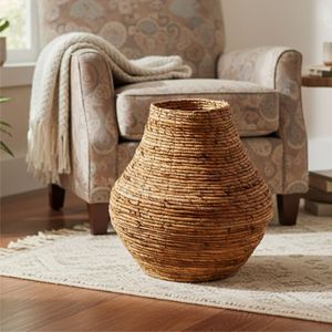 Vase YASHA en écorce de bananier, artisanat - Product Image 3