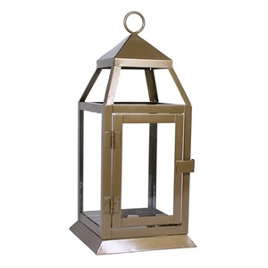 Lanterne à bougie finie enduite de poudre mate de meilleure qualité de conception attrayante pour le bougeoir fait main de pièce maîtresse de table - Product Image 1