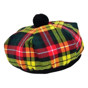 Toptan özelleştirmek renk İskoç Buchanan Tartan Tam o Shatner şapka Tartan Tammy İskoç Tammy şapka