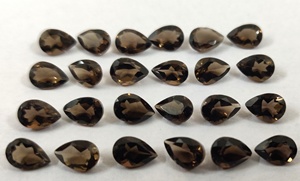 Cuarzo ahumado natural Corte de pera 3x5mm Facetado-Cuarzo ahumado de alta calidad Facetado - Product Image 6