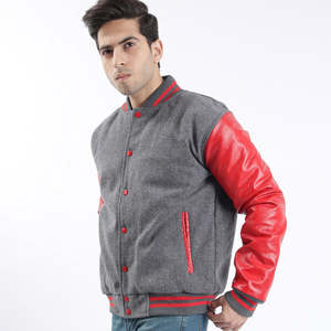 High Quality Breathable Men Varsity <b>Jackets</b> Street Fashion Breathable Low Price Men <b>Leather</b> Sleeve Varsity <b>Jacket</b> - Product Image 3