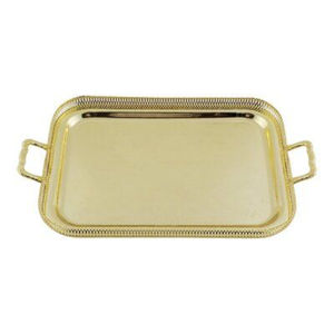Bandejas de Servicio de Latón de Moda con Asa, Forma Personalizada, Bandeja Dorada para Servir Alimentos en Mesas, Uso en Hoteles y Bodas - Product Image 1