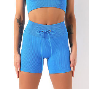 Short d'entraînement de gym de haute qualité avec logo personnalisé pour femmes Leggings Scrunch Butt Lift Yoga Sweat Shorts pour femmes - Product Image 4