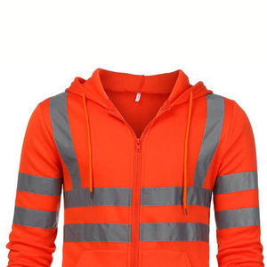 Veste de sécurité haute visibilité hiver à capuche travail protection réfléchissant étanche LED Flash ANSI classe 2 Logo hommes sécurité à manches longues - Product Image 2
