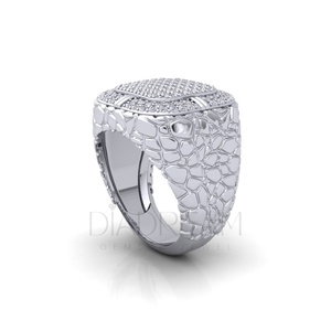 Bague glacée luxueuse en argent sterling 925 cultivée Leb pour hommes Style hip-hop unique avec clarté VVS meilleur cadeau d'anniversaire bague en diamant - Product Image 2