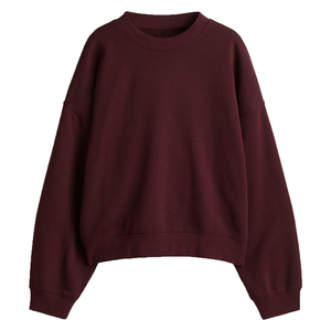 Women's Vintage Hoodie Fashion Oversized Sweatshirt High Quality Cotton Embroidery Hoodies 100% Cotton <b>Ladies</b> Crop Top OEM - Product Image 1