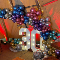 Kit d'arche de ballons brillants MIQI Disco, guirlande de ballons en latex chromé, décorations d'arche de ballons pour anniversaire, fournitures de fête, option de logo personnalisé