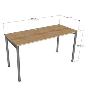 Interlocking Assembly Rubber Wood 140x60cm <b>Computer</b> <b>Desk</b> for OMA II Series HBOM203 - Product Image 6