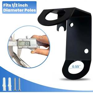 ท็อปฟลักส์ ชุด 6 ชิ้น ขายึดผนังในร่มขนาดเล็ก รูปตัว L สำหรับยึดเสาธง ใช้ได้กับบ้าน ห้องเรียน โรงเรียน ธงสามเหลี่ยม ดีไซน์สวยงาม ใช้งานได้จริง - Product Image 2