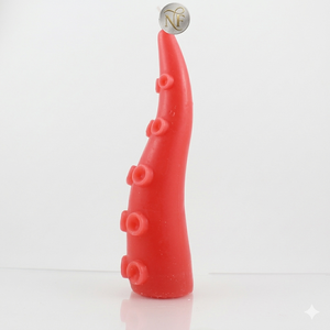 Vela Decorativa de Cumpleaños con Forma de Tentáculo de Pulpo Rojo, Hecha a Mano con Cera de Soya Aromática, Escultura Artística, Decoración Única para el Hogar, Idea de Regalo Estética - Product Image 1